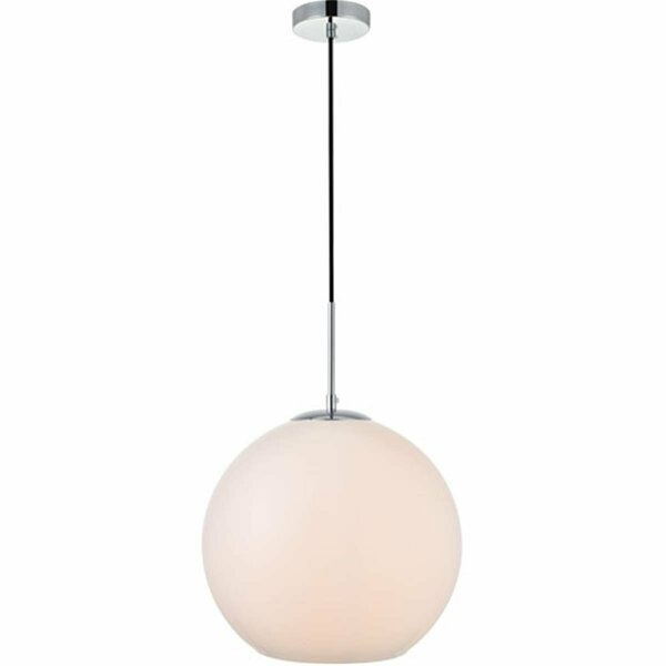 Cling Baxter 1 Light Pendant Ceiling Light with Frosted White Glass Chrome CL2955343